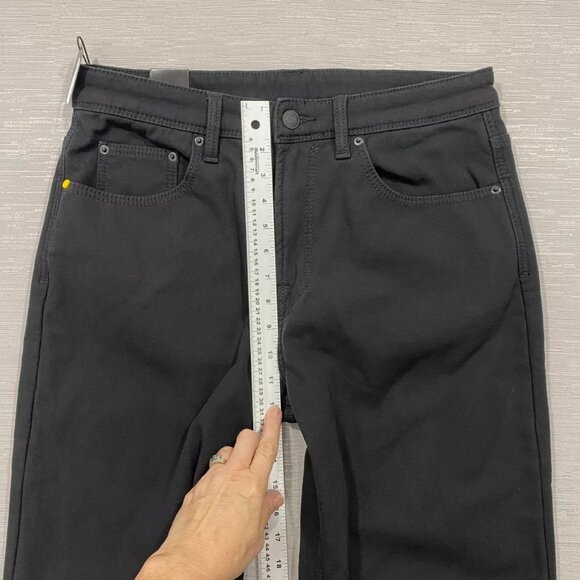 CAT Caterpillar Work Pants Mens 34 x 32 Black Canvas Fleece Lined Insulated - Picture 10 of 12